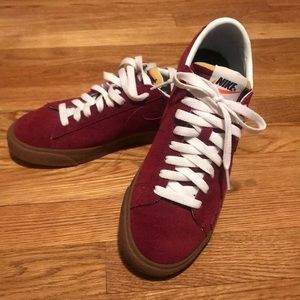 NWOT Red Suede Nike Sneakers